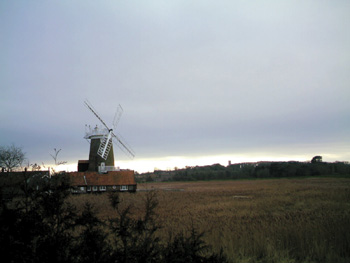 Cley windmill and marshes