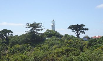 TiriTiriMatangi lighthouse at the island summit