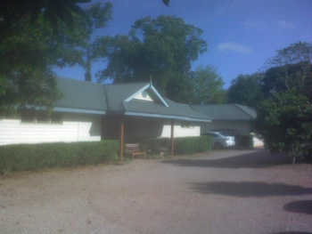 Milky image of Allumbah Pocket Cottages Yungaburra. Some day I'll clean the lens on my mobile phone!