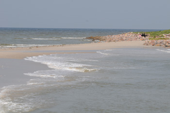 Part of the sandspit at Laem Pak Bia