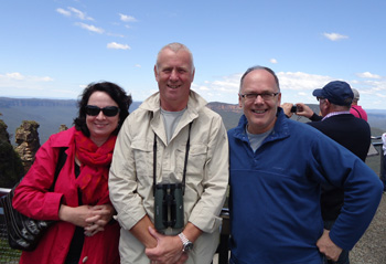 David with Mark and Mia at the Three Sisters Lookout