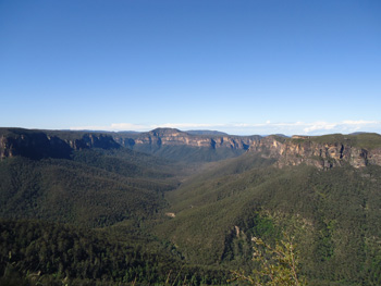 The scenery in the Blue Mountains is quite stunning