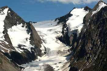 View of Glaciers from top of Obergurgl gondola