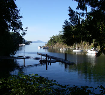 Boat landing at Butchart Gardens