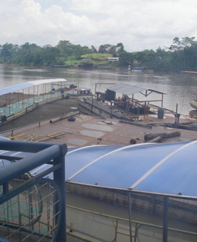 Napo River landing stage at Coca