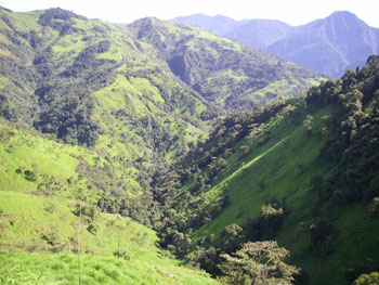 Typical mountain scenery near Tapichalaca