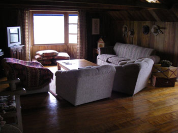 Our sitting room at Sachatamia Lodge