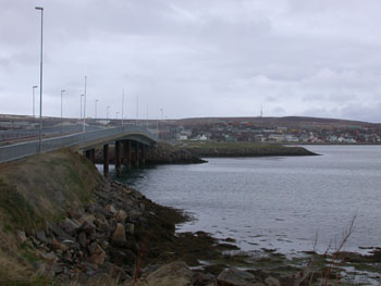 Vadso road bridge across to nature reserve