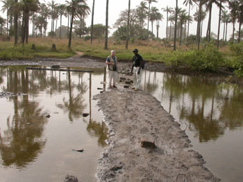 Judy and Malick at Kotu Creek