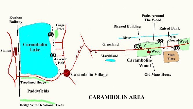 Carambolin Lake map