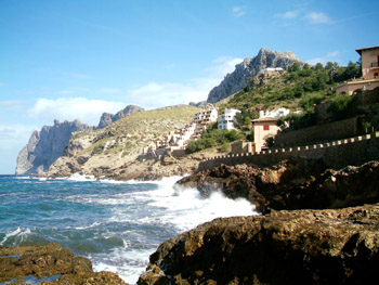 Cala Sant Vicenc - cliffs have Boquer on other side