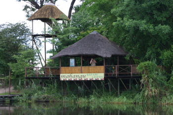 River deck at Mahangu Safari Lodge