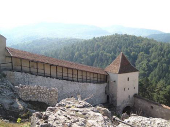 View from inside Rasnov Castle
