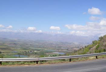 Gydo Pass looking across plains towards Ceres