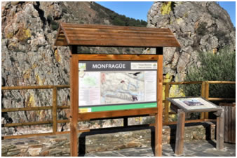 Monfrague sign and map
