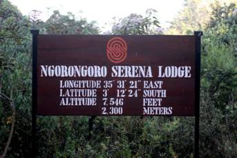 Serena Lodge on the Ngorongoro crater rim
